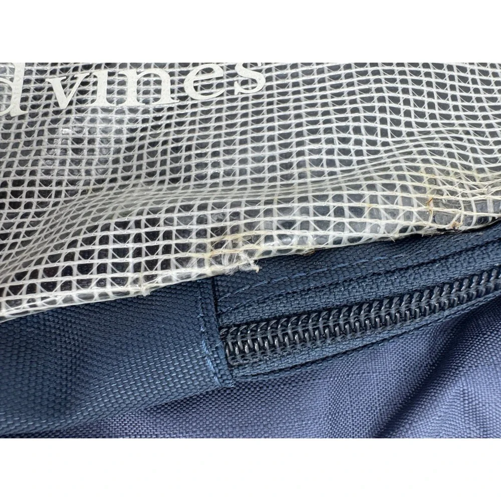 Vineyard Vines Navy Blue Lime Green Whale Logo Mesh Pocket Backpack RN 134578